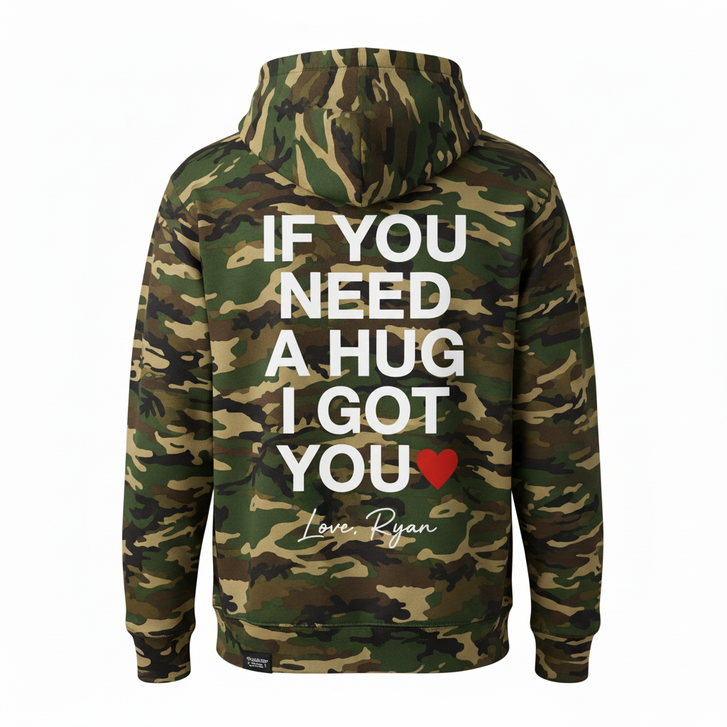 Love Ryan Hoodie - Camo Back View