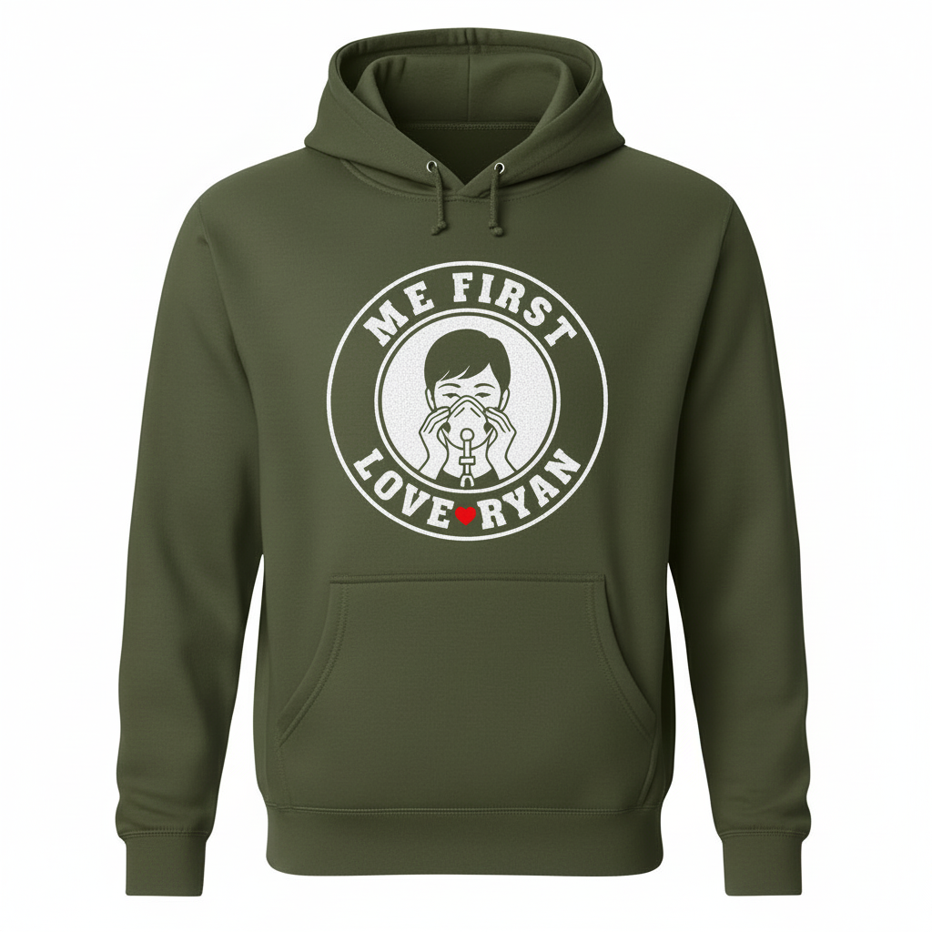 Me First Love Ryan - Olive Hoodie